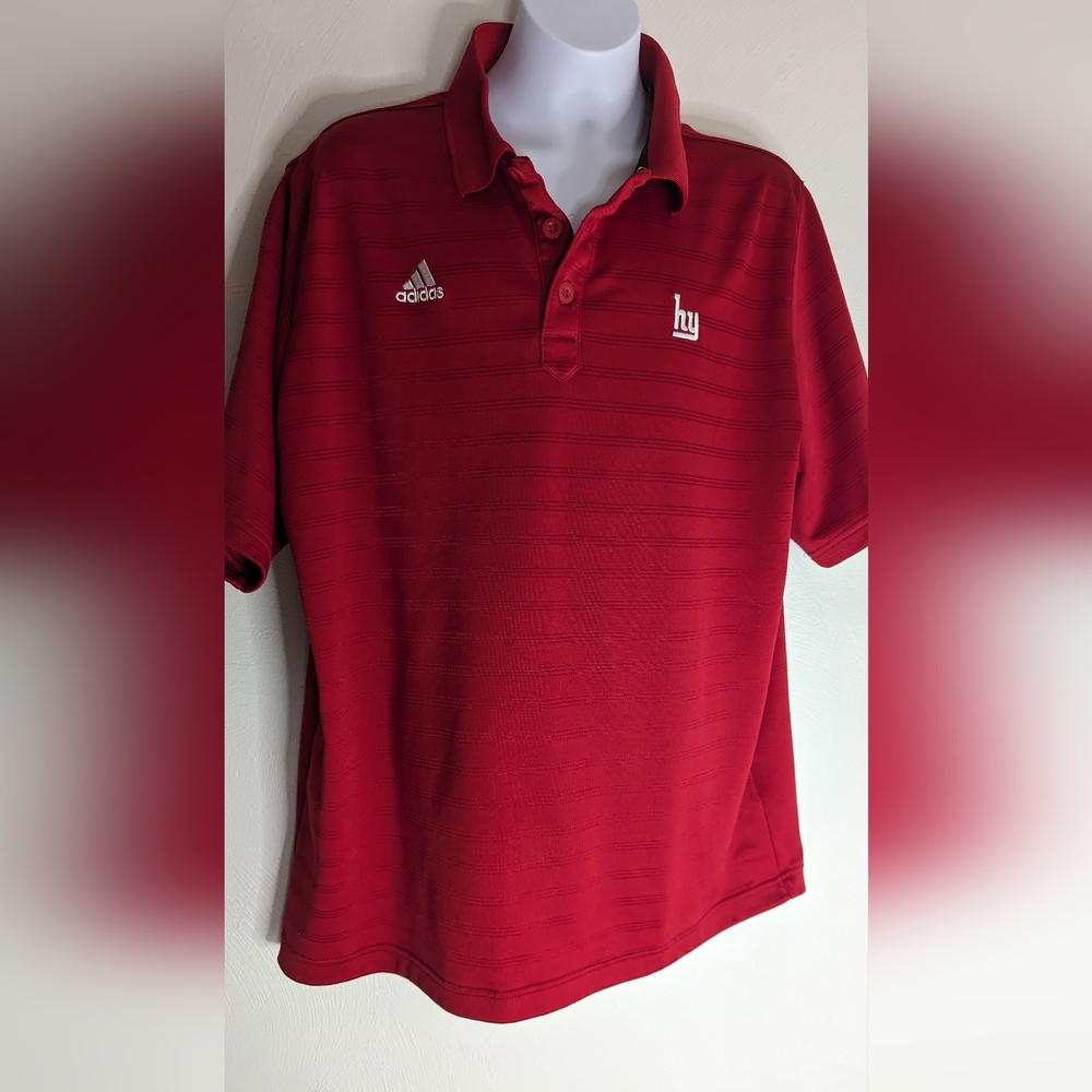 Adidas Red Short Sleeve Polo